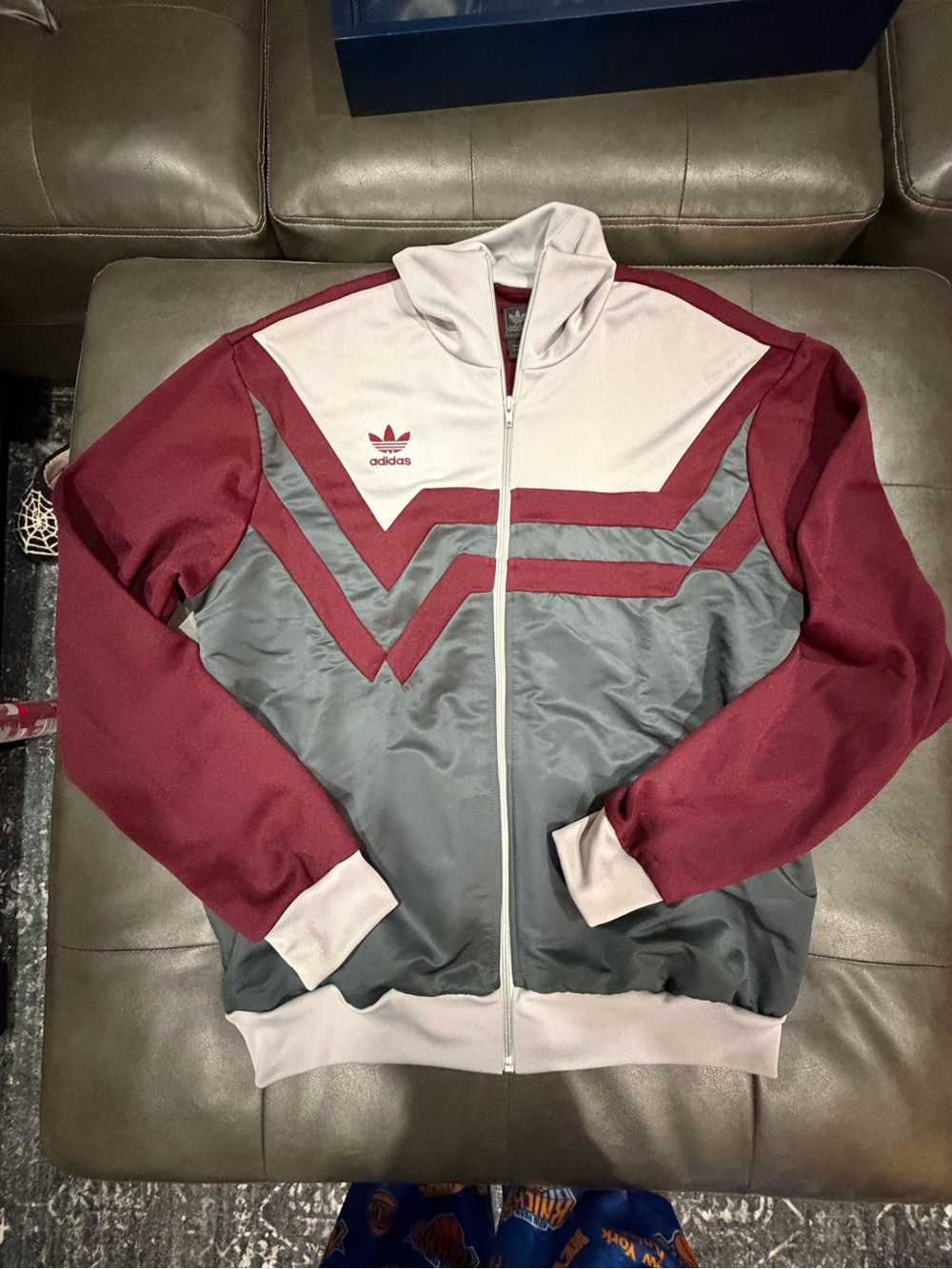 2007 Adidas Italia 90 Burgundy Vintage Track Top